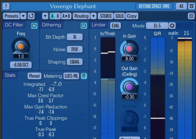 母带限制器！Voxengo Elephant Mastering Limiter v5.1 WiN版-音乐制作资源网音频科学网