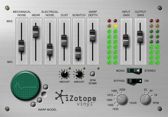 老唱片声音效果模拟 – iZotope Vinyl v1.12.1 WIN/v1.80 MAC-音乐制作资源网音频科学网