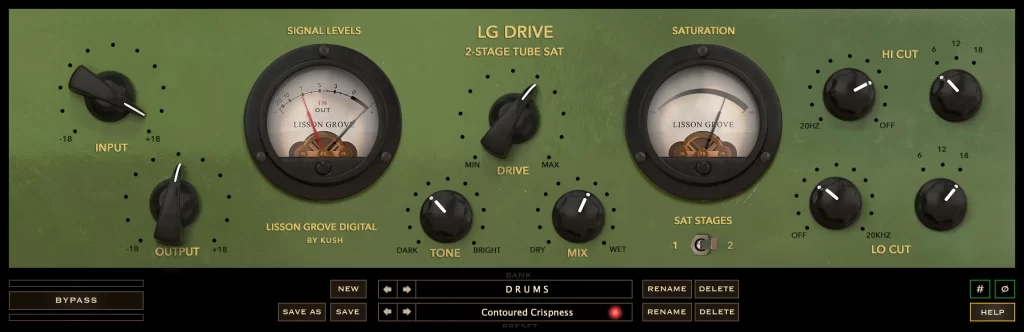 电子管饱和&失真效果器！Kush Audio LG Drive v1.0.0 WIN版-音乐制作资源网音频科学网