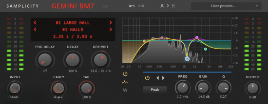 M7混响模拟效果器！Samplicity Gemini BM7 v1.0.8 WIN版-音乐制作资源网音频科学网