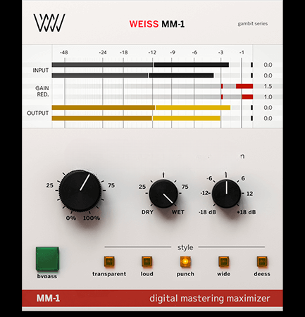 母带动态最大化器 – Softube Weiss MM-1 Mastering Maximizer v2.5.9 [WiN]-音乐制作资源网音频科学网