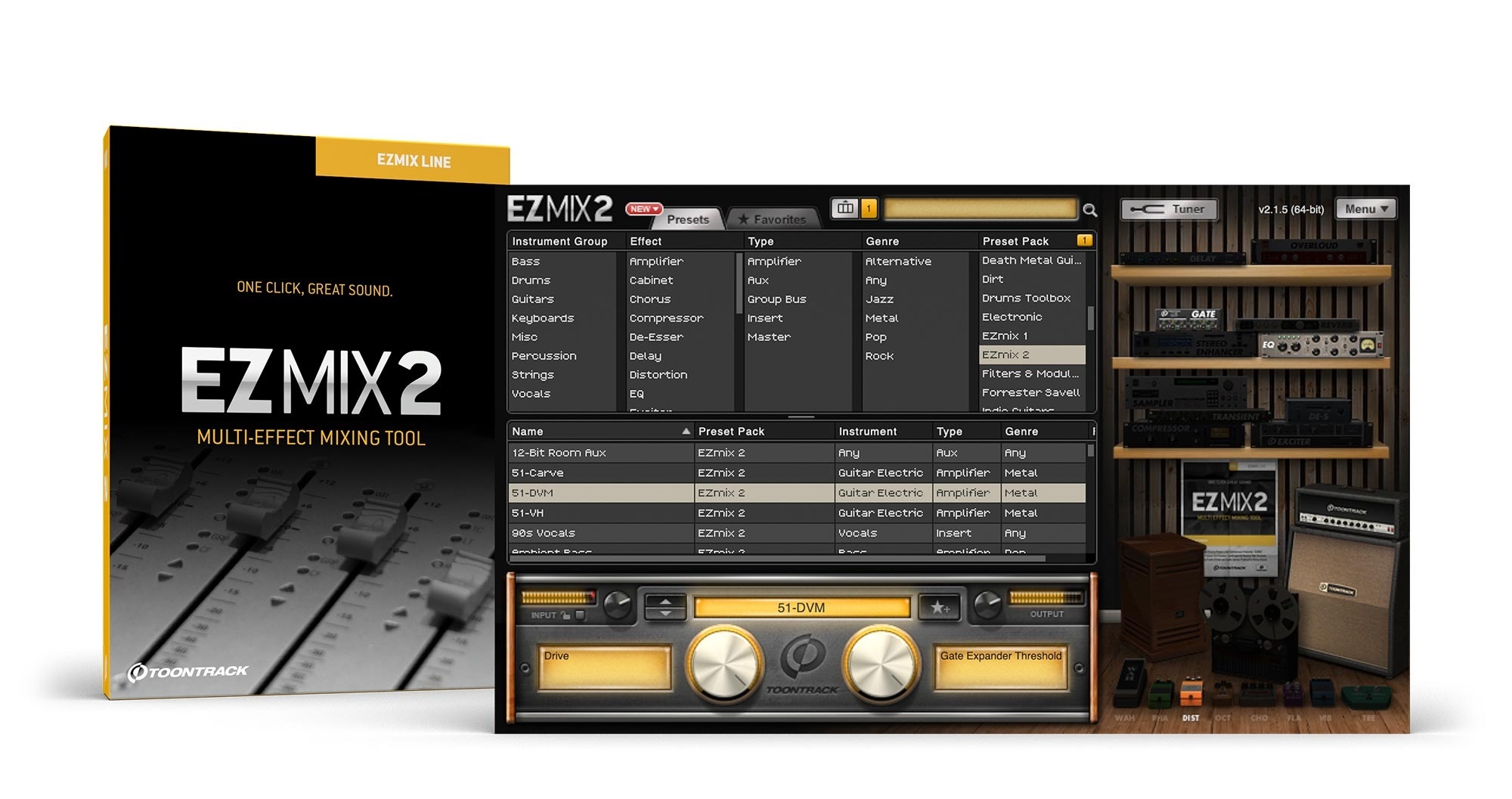 综合混音母带处理效果器！Toontrack EZmix v2.2.3 WIN&MAC-音乐制作资源网音频科学网