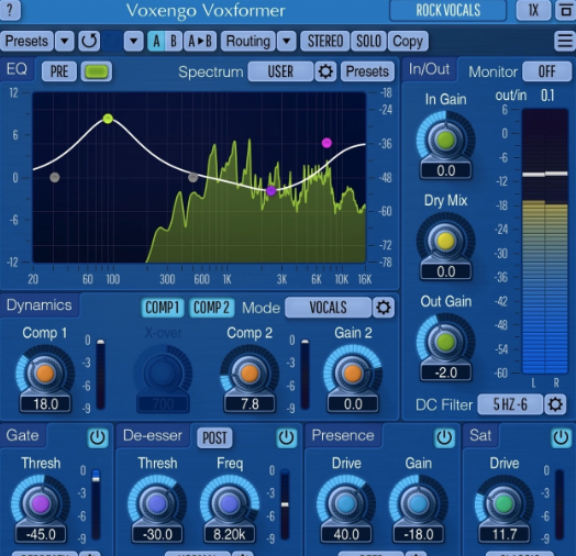 人声通道条！Voxengo Voxformer Multi-Effect Vocal Plugin v2.21 WiN版-音乐制作资源网音频科学网