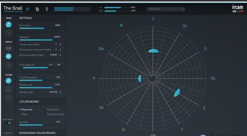 高精度频谱分析仪 Ircam Lab The Snail v1.4.1 WIN版-音乐制作资源网音频科学网