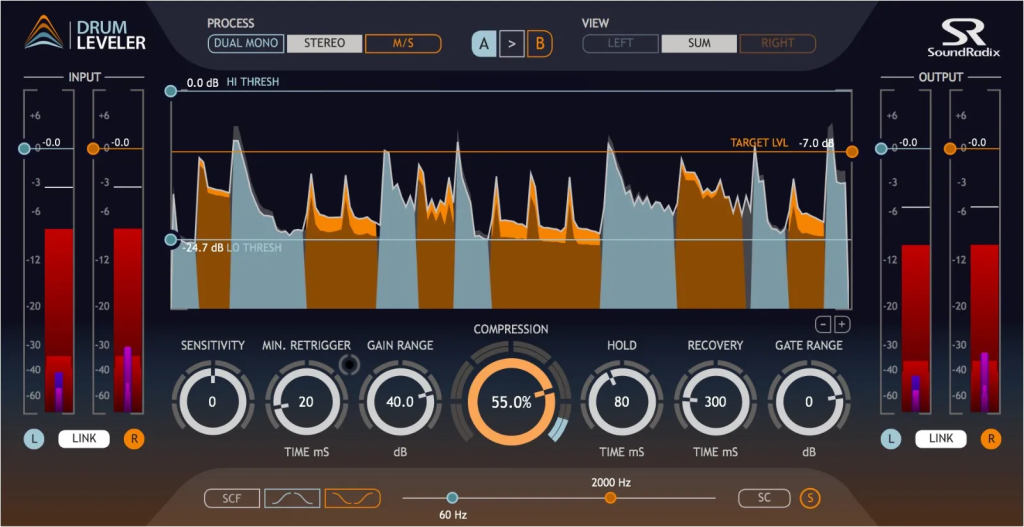 鼓组动态增益插件！Sound Radix Drum Leveler v1.2.0 WIN版-音乐制作资源网音频科学网