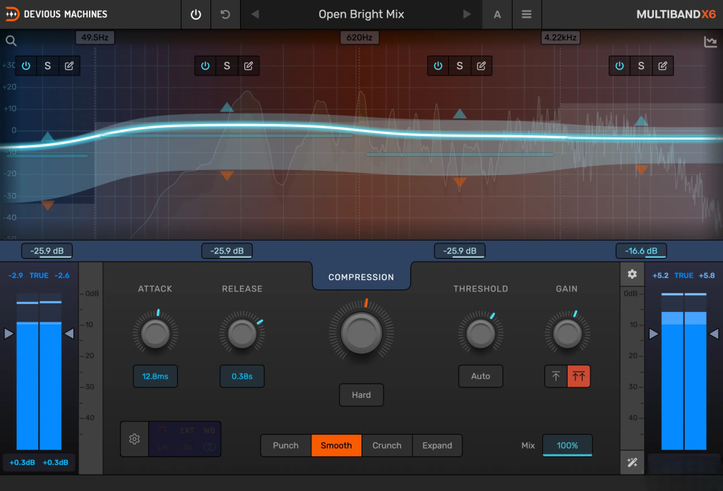 多段动态压缩插件！Devious Machines Multiband X6 v1.0.26 WIN版-音乐制作资源网音频科学网