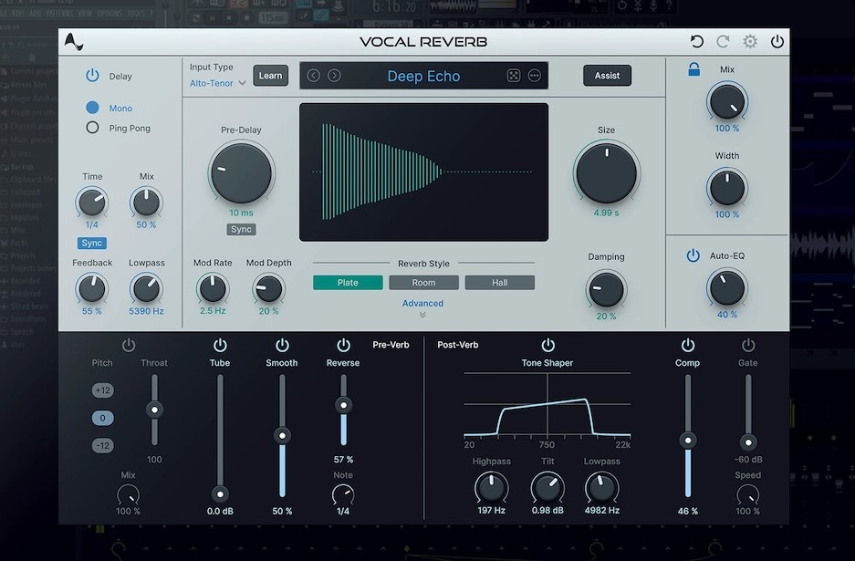 人工智能人声混响插件！Antares Vocal Reverb v1.0.0 WIN版-音乐制作资源网音频科学网