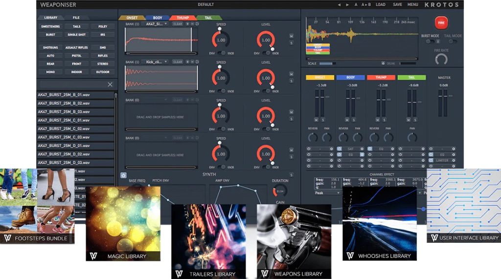 影视武器音效插件！Krotos Weaponiser Fully Loaded v1.5.0 WIN版（含7G声音库）-音乐制作资源网音频科学网