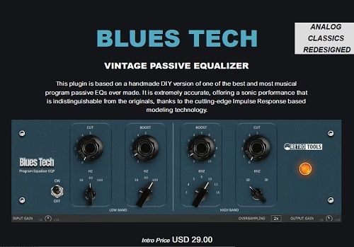 Pultec 风格的EQ均衡器 – Retro Tools DSP Blues Tech v1.0.0 WIN-音乐制作资源网音频科学网