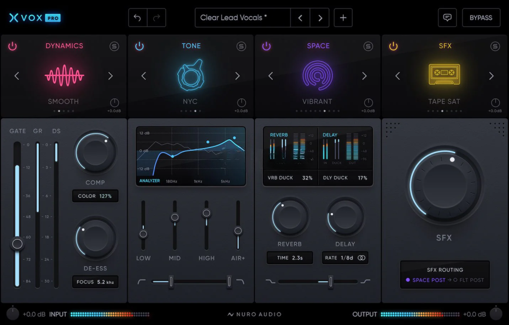 终极智能人声混音专业版合集！Nuro Audio Xvox Pro v1.0.3 MAC U2B-音乐制作资源网音频科学网